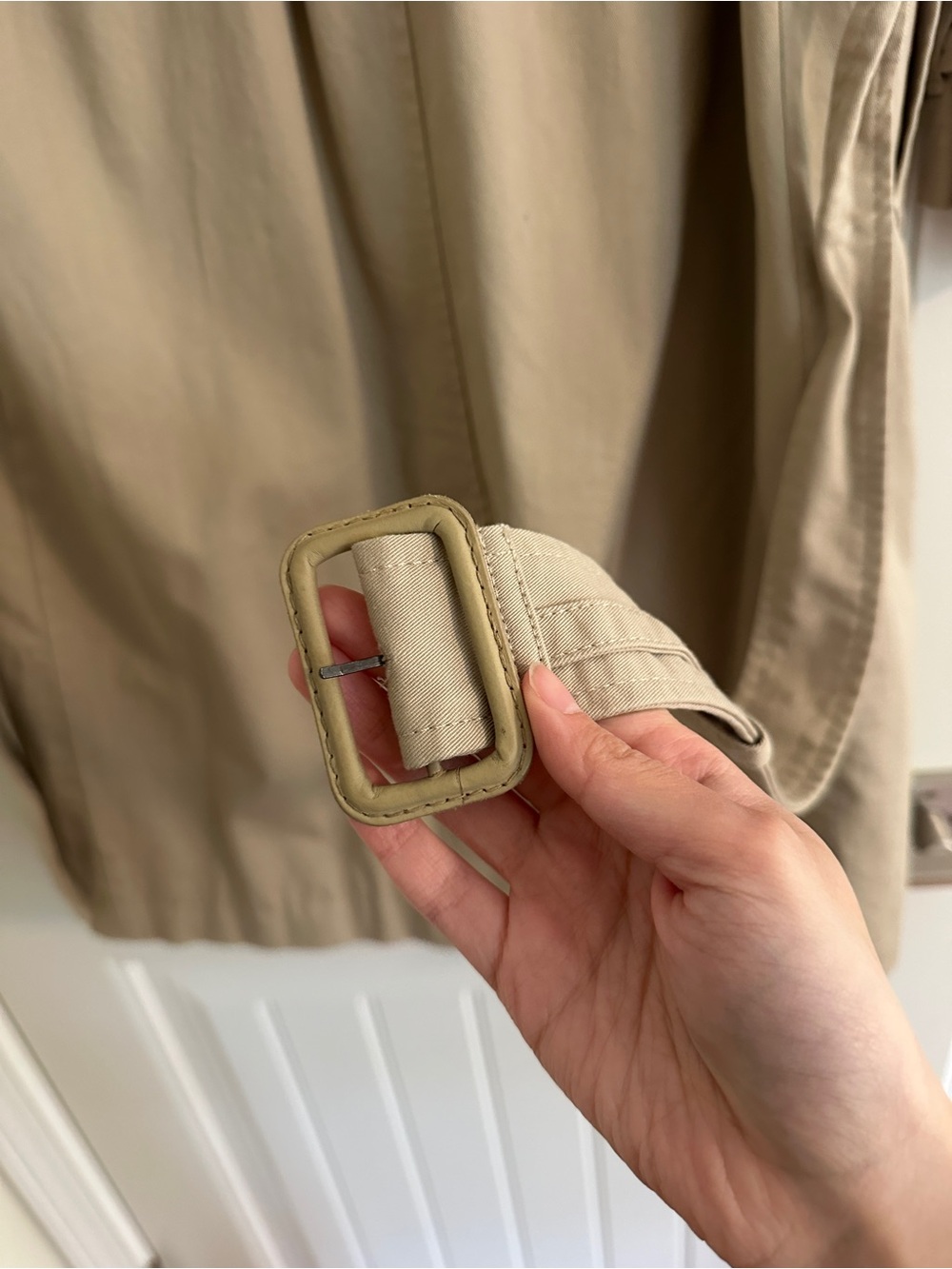 GAP - Khaki Double-Breasted Trench Coat - Picture 10 of 13